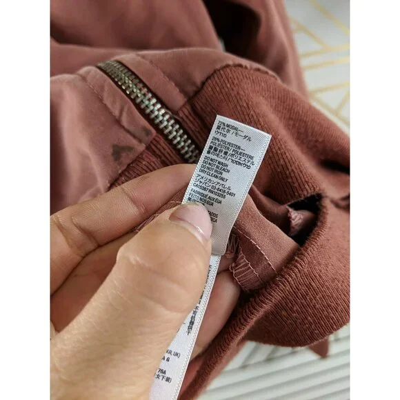 American Apparel Women's Zip Up Jacket Orange Size Large READ - Picture 7 of 8